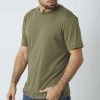 pima-prima-pima-cotton-t-shirt-khaki-light-style3-mens-side-3-amz Men's 100% Pima Cotton T-Shirt Model 3 Lightweight